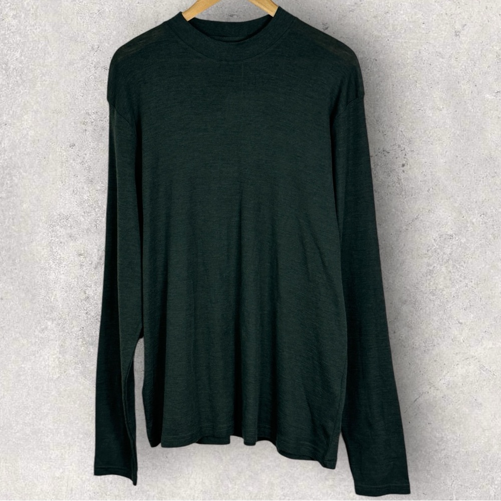 NWT Samsoe 50% Merino Wool 50% Bamboo Green Lightweight Sweater Mens Size XXL